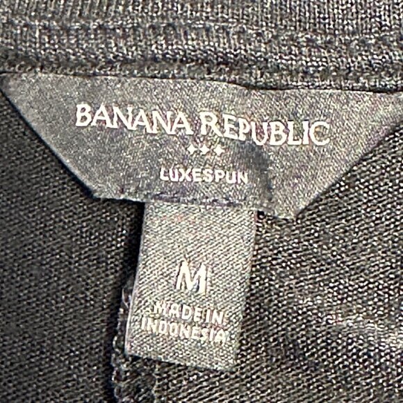 Banana Republic Luxespun 3/4 Dolman Sleeve Black Sweater Size M Academia Preppy - Picture 3 of 11